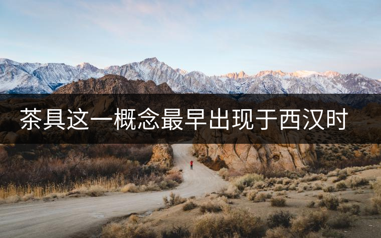 茶具這一概念最早出現于西漢時期