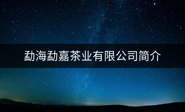 勐海勐嘉茶業有限公司簡介