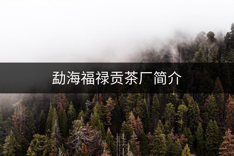 勐海福祿貢茶廠簡介 勐海福祿貢茶廠簡介