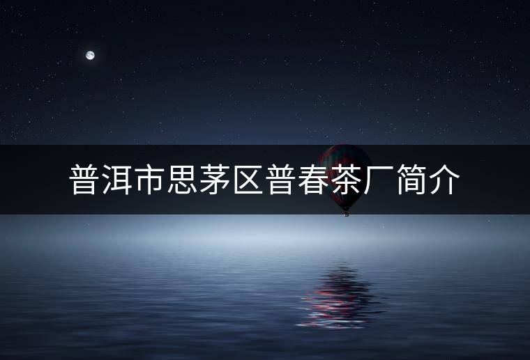 普洱市思茅區普春茶廠簡介