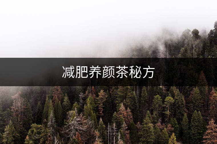 減肥養顏茶秘方 減肥養顏茶秘方