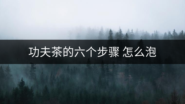功夫茶的六個步驟 怎么泡