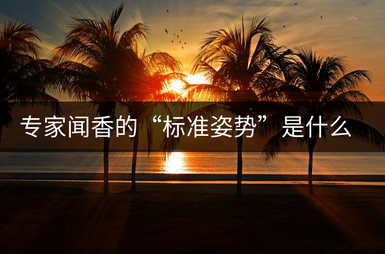 專家聞香的“標(biāo)準(zhǔn)姿勢”是什么樣的? 專家聞香的“標(biāo)準(zhǔn)姿勢”是什么樣的?