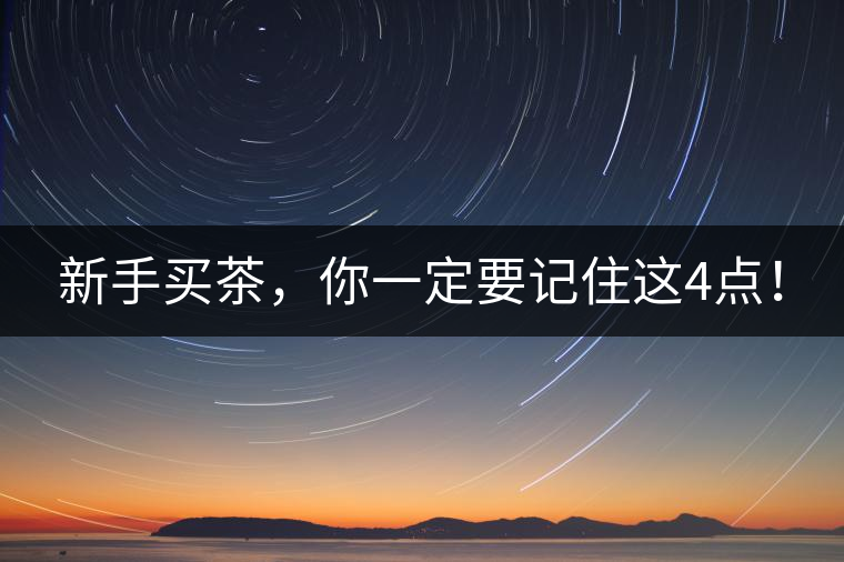 新手買茶，你一定要記住這4點！