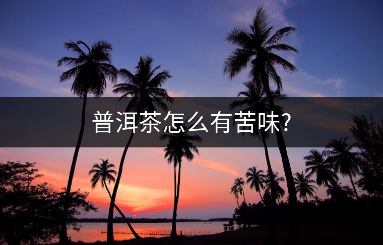普洱茶怎么有苦味? 普洱茶怎么有苦味?