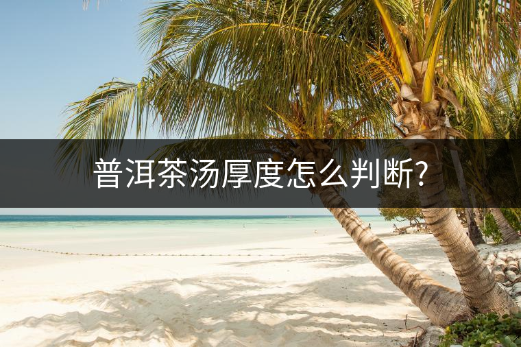 普洱茶湯厚度怎么判斷? 普洱茶湯厚度怎么判斷?