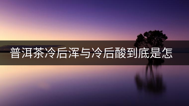 普洱茶冷后渾與冷后酸到底是怎么回事? 普洱茶冷后渾與冷后酸到底是怎么回事?