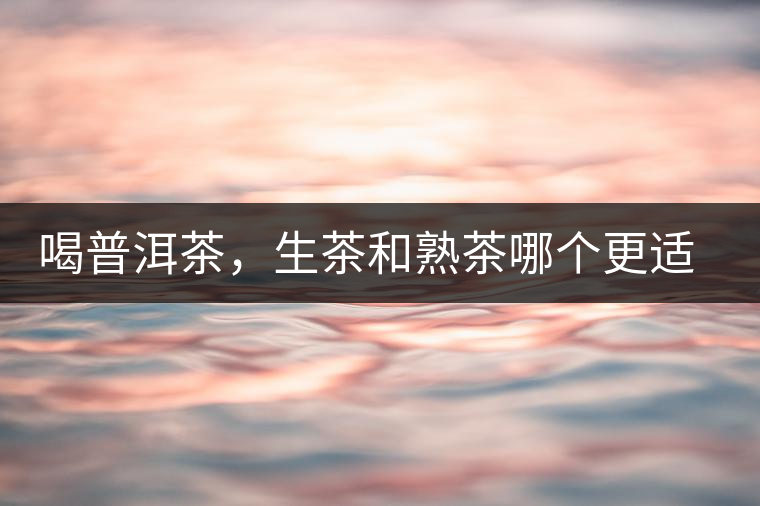 喝普洱茶,生茶和熟茶哪個更適合你? 喝普洱茶,生茶和熟茶哪個更適合你?
