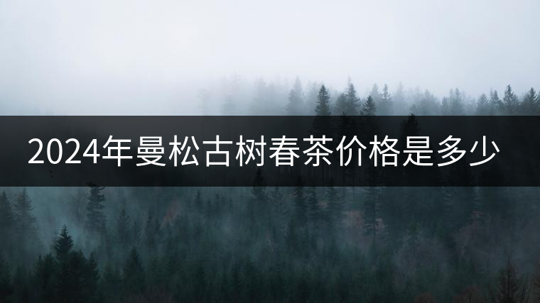 2024年曼松古樹春茶價格是多少？