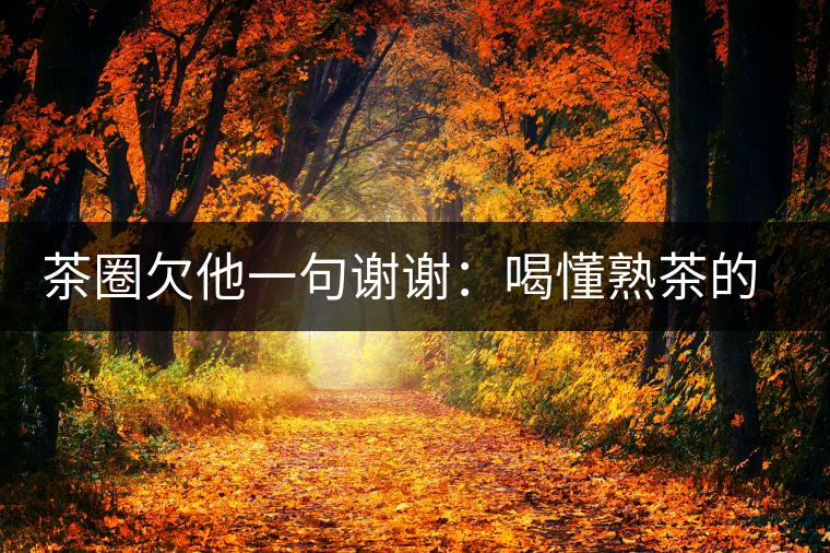 茶圈欠他一句謝謝:喝懂熟茶的人,都該記住陳佩仁這個(gè)名字 茶圈欠他一句謝謝:喝懂熟茶的人,都該記住陳佩仁這個(gè)名字