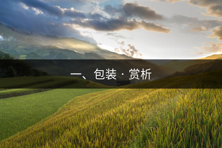 一、包裝 · 賞析 一、包裝 · 賞析