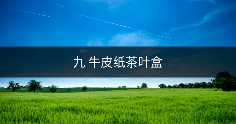 九 牛皮紙茶葉盒 九 牛皮紙茶葉盒