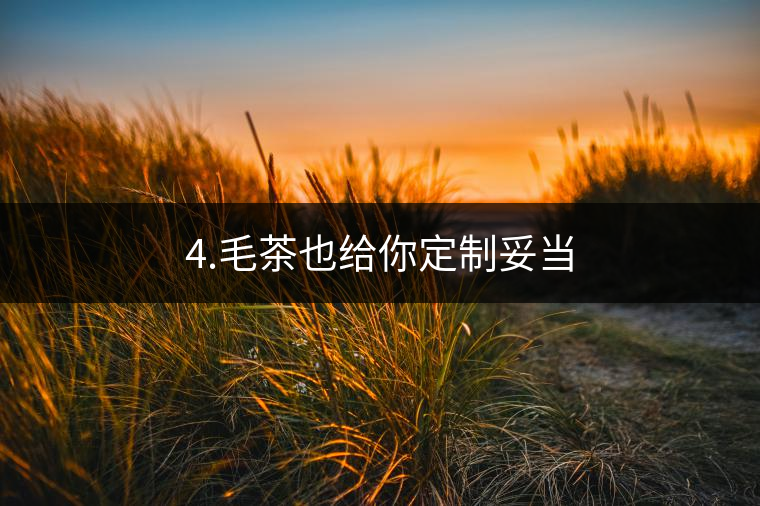 4.毛茶也給你定制妥當 4.毛茶也給你定制妥當