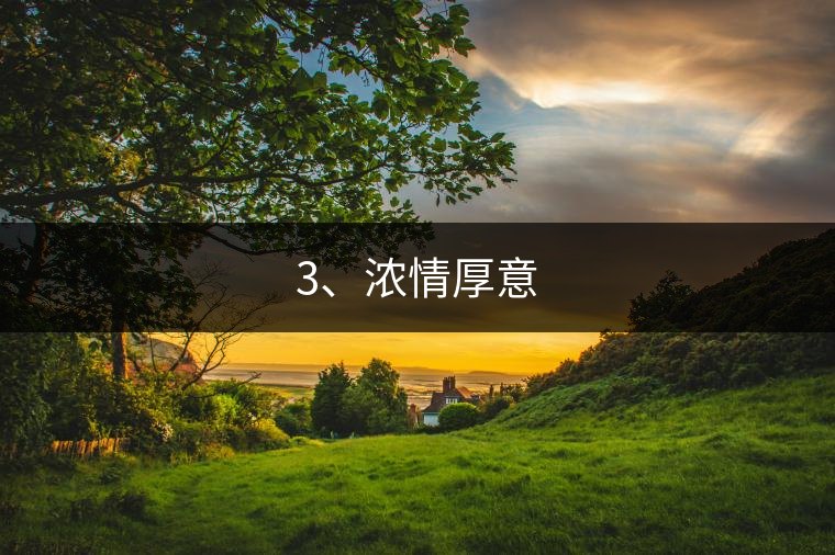 3、濃情厚意 3、濃情厚意