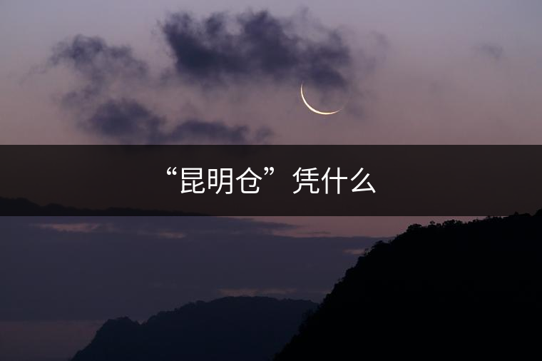 “昆明倉”憑什么 “昆明倉”憑什么