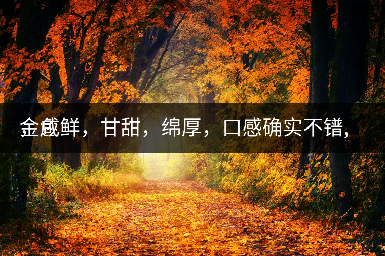 金色
，咸鮮，甘甜，綿厚，口感確實不鐠,還有上升空間。